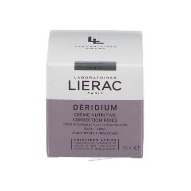 LIERAC Déridium Crème Nutritive 50ml – soins anti-âge et anti-rides / Premières Rides | LIERAC - Visage Tunisie | Miral Paraphar