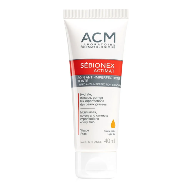 ACM Sébionex Actimat Soin Anti-Imperfections Teinté 40ml – Soins peau grasse, mixte et acné | ACM - Visage Tunisie | Miral Parap