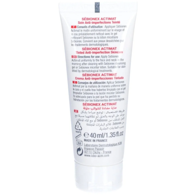 ACM Sébionex Actimat Soin Anti-Imperfections Teinté 40ml – Soins peau grasse, mixte et acné | ACM - Visage Tunisie | Miral Parap