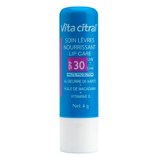 VITA CITRAL Stick Lèvres Nourrissant SPF30 4g – Yeux et Lèvres / Sticks baumes lèvres et réparateurs | VITA CITRAL - Visage Tuni