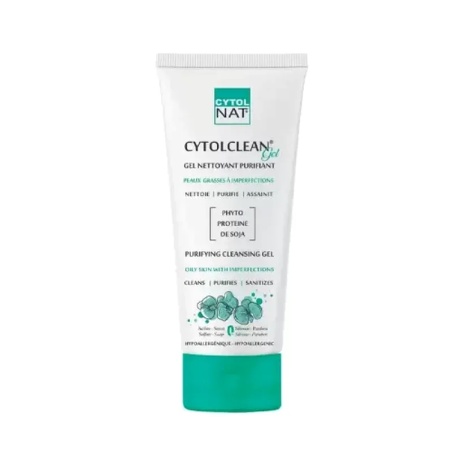 Cytolnat Cytolclean Gel Nettoyant 175ml – Démaquillants, nettoyants visage / Gel, crème, huile | CYTOLNAT - Visage Tunisie | Mir