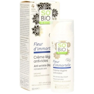 SO BIO Crème Légère Anti-rides Fleur D’immortelle 50ml – soins anti-âge et anti-rides / Premières Rides | SO BiO - Visage Tunisi