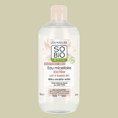 SO BIO Mon Lait d’Ânesse Eau Micellaire Lactée Bio 500ml – Démaquillants, nettoyants visage / Eau micellaire, tonique,  | SO BiO