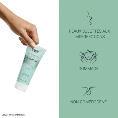 EUCERIN Dermopure Gommage Peaux a Imperfections 100ml – Soins Corps / Gommages Exfoliants | DermoPure - Corps Tunisie | Miral Pa