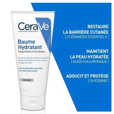CeraVe Baume hydratant 177ml – Soins hydratants et nourrissants / Hydratants peaux sèches | CeraVe - Visage Tunisie | Miral Para