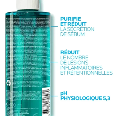 La Roche Posay Effaclar Gel Purifiant Micro-Peeling 400 ml – Démaquillants, nettoyants visage / Gel, crème, huile | LA ROCHE POS