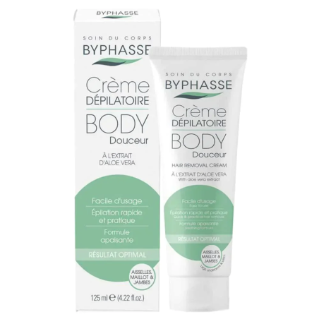 Byphasse Creme Depilatoire à L’aloe Vera 125ml – Epilation | Byphasse - Corps Tunisie | Miral Parapharmacie