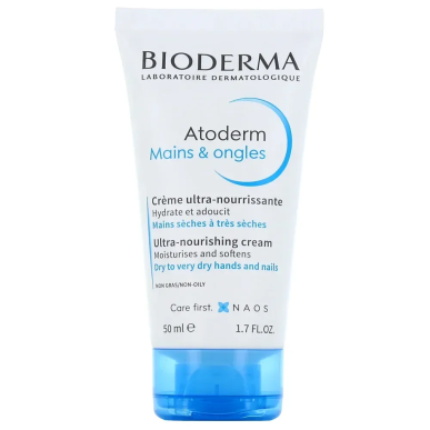Bioderma Atoderm Crème Mains & Ongles 50ml – Soins des mains | Atoderm - Corps Tunisie | Miral Parapharmacie