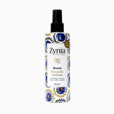 Zynia Brume Parfumée Sensuelle Pailletée 250ml – Parfum | Zynia - Corps Tunisie | Miral Parapharmacie