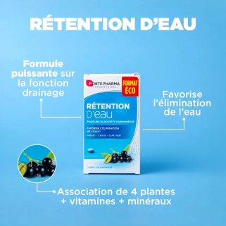 Forté Pharma Rétention d’Eau Enrichi en Frêne, Cassis et Café vert 56 comprimés