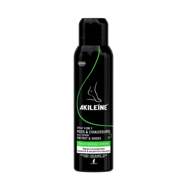 AKILEINE Spray Noir Deodorant Pieds Anti Transpirant 150 ml – Soins des pieds / Transpiration des pieds | Akileine - Corps Tunis