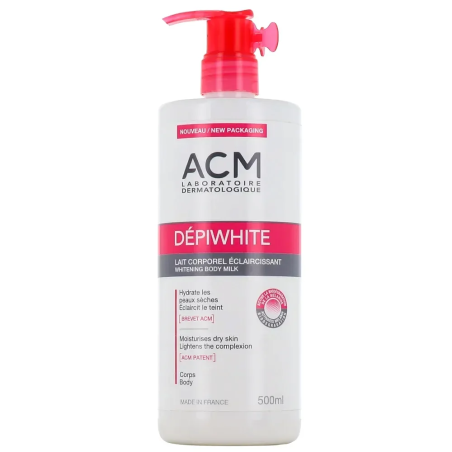 ACM Depiwhite Lait Corporel Eclaircissant 500ml – Soins Corps / Lait Hydratant Corps | ACM - Corps Tunisie | Miral Parapharmacie