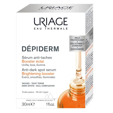 URIAGE Dépiderm Sérum Anti-Taches Booster d’Eclat 30ml – soins anti-taches et dépigmentants | URIAGE - Visage Tunisie | Miral Pa