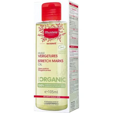 Mustela Huile Vergetures Bio 105ml – Soins spécifiques / Anti vergetures | MUSTELA - Corps Tunisie | Miral Parapharmacie