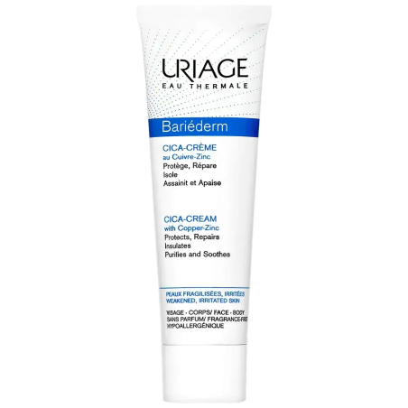 Uriage Bariéderm Cica Crème Réparatrice au Cuivre-Zinc 100ml – Soins spécifiques / Crème cicatrisante | URIAGE - Corps Tunisie |