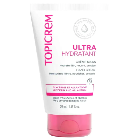 Topicrem Ultra Hydratant Crème Mains 50ml – Soins des mains | TOPICREM - Corps Tunisie | Miral Parapharmacie