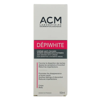 ACM Dépiwhite Crème Anti-Taches Zones Sensibles et Intimes 50ml – soins anti-taches et dépigmentants | ACM - Visage Tunisie | Mi