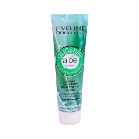 Eveline Crème à l’Extrait d’Aloe Vera Bio et Glycérine pour Mains et Ongles 75ml – Soins des mains | Eveline - Corps Tunisie | M
