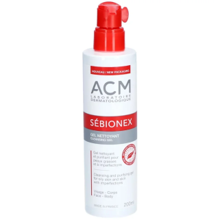 ACM Sébionex Gel Moussant 200ml – Soins peau grasse, mixte et acné / Nettoyage | ACM - Visage Tunisie | Miral Parapharmacie