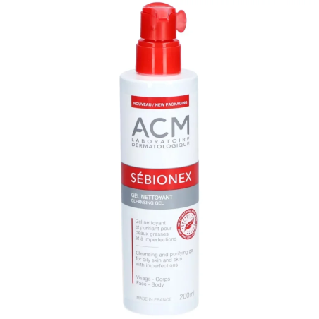 ACM Sébionex Gel Moussant 200ml – Soins peau grasse, mixte et acné / Nettoyage | ACM - Visage Tunisie | Miral Parapharmacie