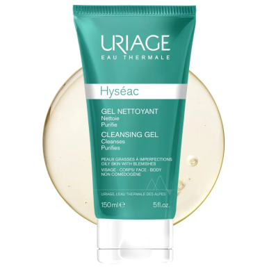 URIAGE Hyseac Gel Nettoyant Doux 150ml – Soins peau grasse, mixte et acné / Nettoyage | URIAGE - Visage Tunisie | Miral Paraphar