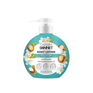 Cosmaline Skinnet Lait Corps Nourrissant au Beurre de Karite Et à L’huile D’argan Peaux Seches à Tres Seches 400ml – Soins Corps