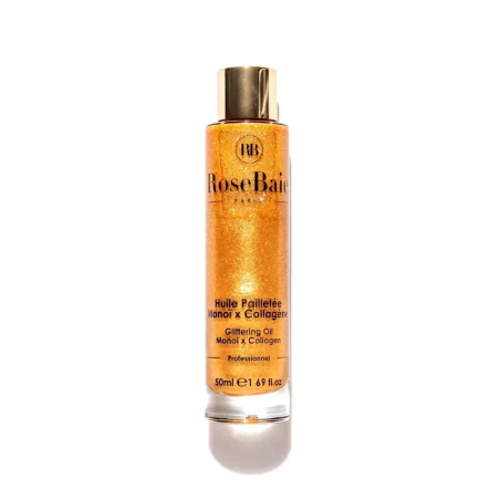 RoseBaie Huile Pailletée Monoï Colagène 50ml | RoseBaie - Corps Tunisie | Miral Parapharmacie