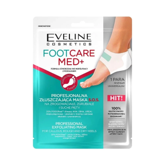 Eveline Foot Care Med+ Masque Exfoliant aux Acides AHA pour Talons – Soins des pieds / Pieds secs et abîmés | Eveline - Corps Tu