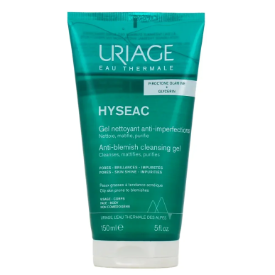 URIAGE Hyseac Gel Nettoyant Doux 150ml – Soins peau grasse, mixte et acné / Nettoyage | URIAGE - Visage Tunisie | Miral Paraphar