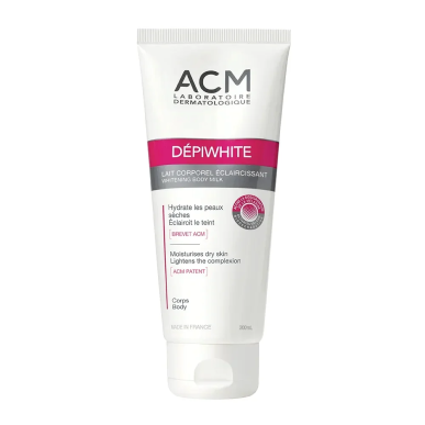 ACM Dépiwhite Lait Corporel Eclaircissant 200ml – Soins Corps / Lait Hydratant Corps | ACM - Corps Tunisie | Miral Parapharmacie