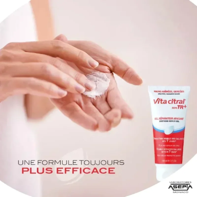 VITA CITRAL Soin Tr+ Gel Réparateur Apaisant 75 ML – Soins Corps | VITA CITRAL - Corps Tunisie | Miral Parapharmacie