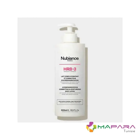 NUBIANCE Lait de Corps Hydratant Correcteur D’hyperpigmentation 500ml | NUBIANCE - Corps Tunisie | Miral Parapharmacie