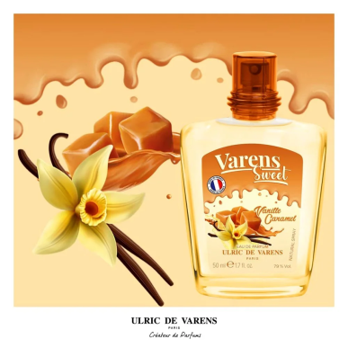 Varens Sweet Eau de Parfum Vanille Caramel 50ml – Parfum | Ulric de Varens - Corps Tunisie | Miral Parapharmacie