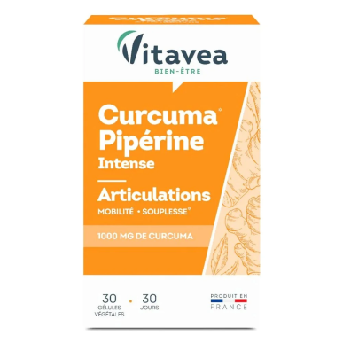 VITAVEA Curcuma Piperine 30 gélules – Articulations | Vitavea - Corps Tunisie | Miral Parapharmacie
