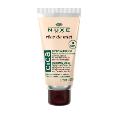 Nuxe Reve de Miel Crème Mains Riche Cica 50ml – Soins des mains | NUXE - Corps Tunisie | Miral Parapharmacie