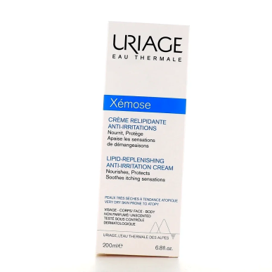 Uriage Xemose Crème Relipidante Anti-Irritations 200ml – Soins Corps / Hydratation et Nutrition Corps | URIAGE - Corps Tunisie |