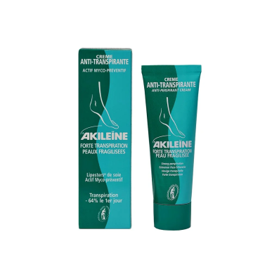AKILEINE Creme Anti Transpirante Peaux Fragilisees 50 ml – Soins des pieds / Transpiration des pieds | Akileine - Corps Tunisie 
