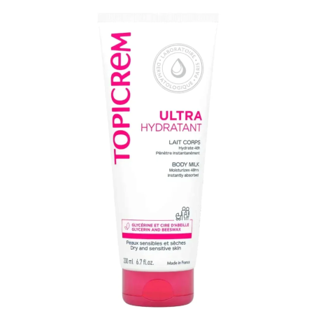 Topicrem Ultra-Hydratant Lait Corps 200ml – Soins Corps / Lait Hydratant Corps | TOPICREM - Corps Tunisie | Miral Parapharmacie