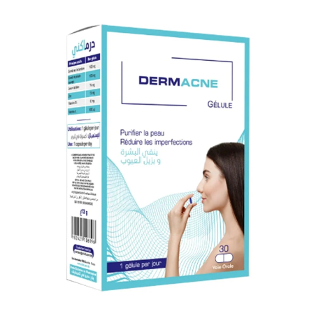Dermacne 30 Gélules – Soins peau grasse, mixte et acné | Vital - Visage Tunisie | Miral Parapharmacie