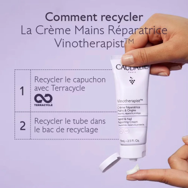 Caudalie Vinotherapist Crème Réparatrice Mains et Ongles 75ml – Soins des mains | Caudalie - Corps Tunisie | Miral Parapharmacie