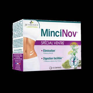 3 Chênes Mincinov Spécial Ventre 60 Comprimés – Soins minceur | 3 CHENES - Corps Tunisie | Miral Parapharmacie