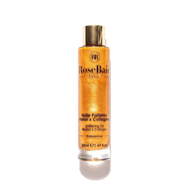 RoseBaie Huile Pailletée Monoï Colagène 50ml | RoseBaie - Corps Tunisie | Miral Parapharmacie