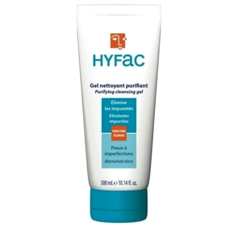HYFAC Gel Nettoyant Dermatologique Visage et Corps 300 ml – Soins peau grasse, mixte et acné / Nettoyage | Hyfac - Visage Tunisi