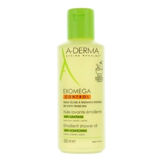A-DERMA Exomega Huile Lavante 200ml – Soins Corps / Hydratation et Nutrition Corps | ADERMA - Corps Tunisie | Miral Parapharmaci