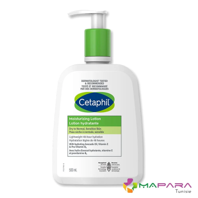 Cetaphil Lotion Hydratante 500ml – Soins Corps / Hydratation et Nutrition Corps | Cetaphil - Corps Tunisie | Miral Parapharmacie