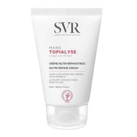 SVR Topialyse Crème Mains Nutri-Réparatrice 50ml – Soins Corps / Hydratation et Nutrition Corps | Marque de confiance - Corps Tu