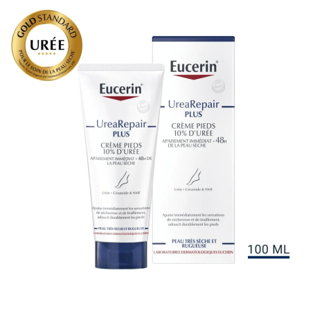 Eucerin Urea Repair Plus Crème Pieds 10% 100ml – Soins des pieds / Pieds secs et abîmés | EUCERIN - Corps Tunisie | Miral Paraph