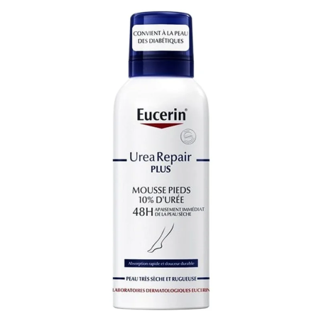 EUCERIN Urea Repair Plus Mousse Pieds 10% D’urée 150ml – Soins des pieds / Pieds secs et abîmés | EUCERIN - Corps Tunisie | Mira