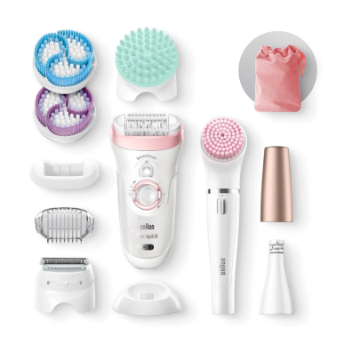 BRAUN Épilateur Silk-épil Beauty Set 9 9/985 BS Wet & Dry – Epilation / Epilateur électrique | BRAUN - Corps Tunisie | Miral Par