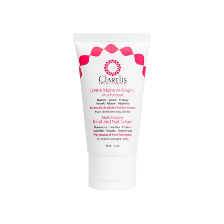 CLARELIS Crème Mains et Ongles Multifonction 50ml – Soins des mains | CLARELIS - Corps Tunisie | Miral Parapharmacie